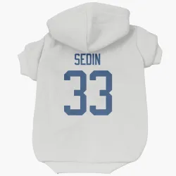 Vancouver Canucks Henrik Sedin White Pet Hoodie for Dog & Cat