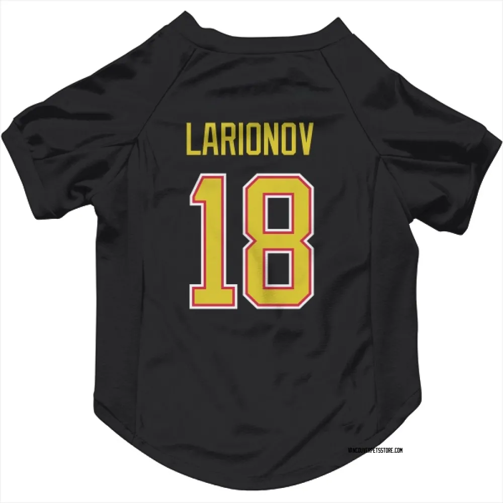 Vancouver Canucks Igor Larionov Black Pet Jersey for Dog & Cat