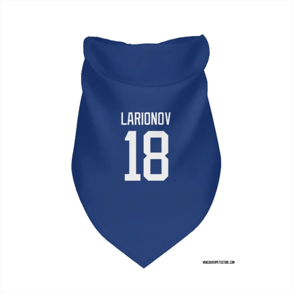 Vancouver Canucks Igor Larionov Blue Pet Bandana for Dog & Cat