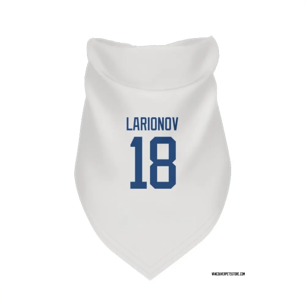Vancouver Canucks Igor Larionov White Pet Bandana for Dog & Cat