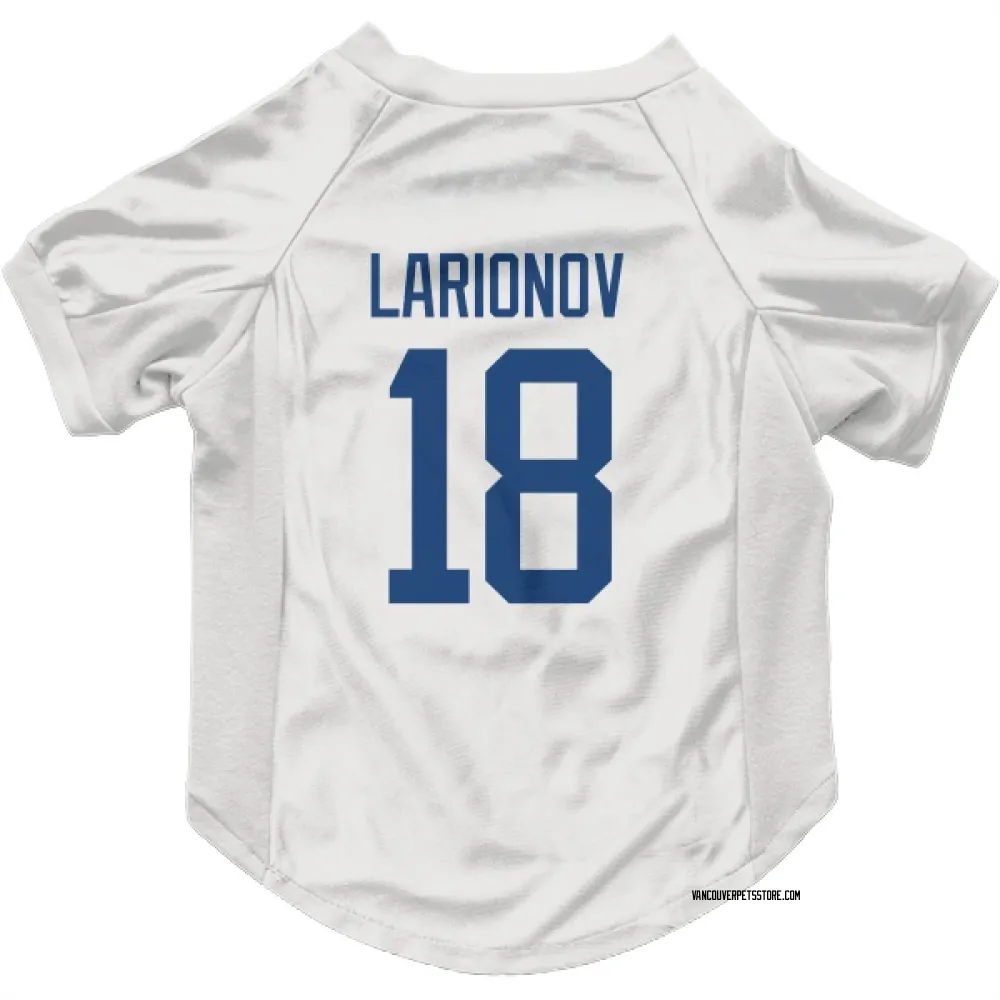 Vancouver Canucks Igor Larionov White Pet Jersey for Dog & Cat