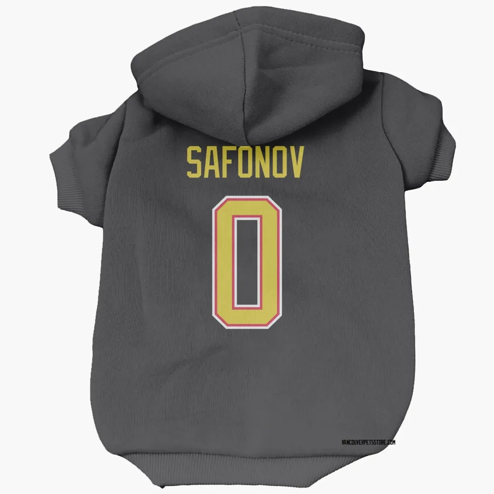 Vancouver Canucks Ilya Safonov Black Pet Hoodie for Dog & Cat