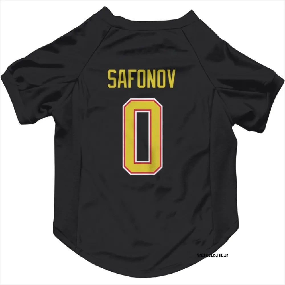 Vancouver Canucks Ilya Safonov Black Pet Jersey for Dog & Cat