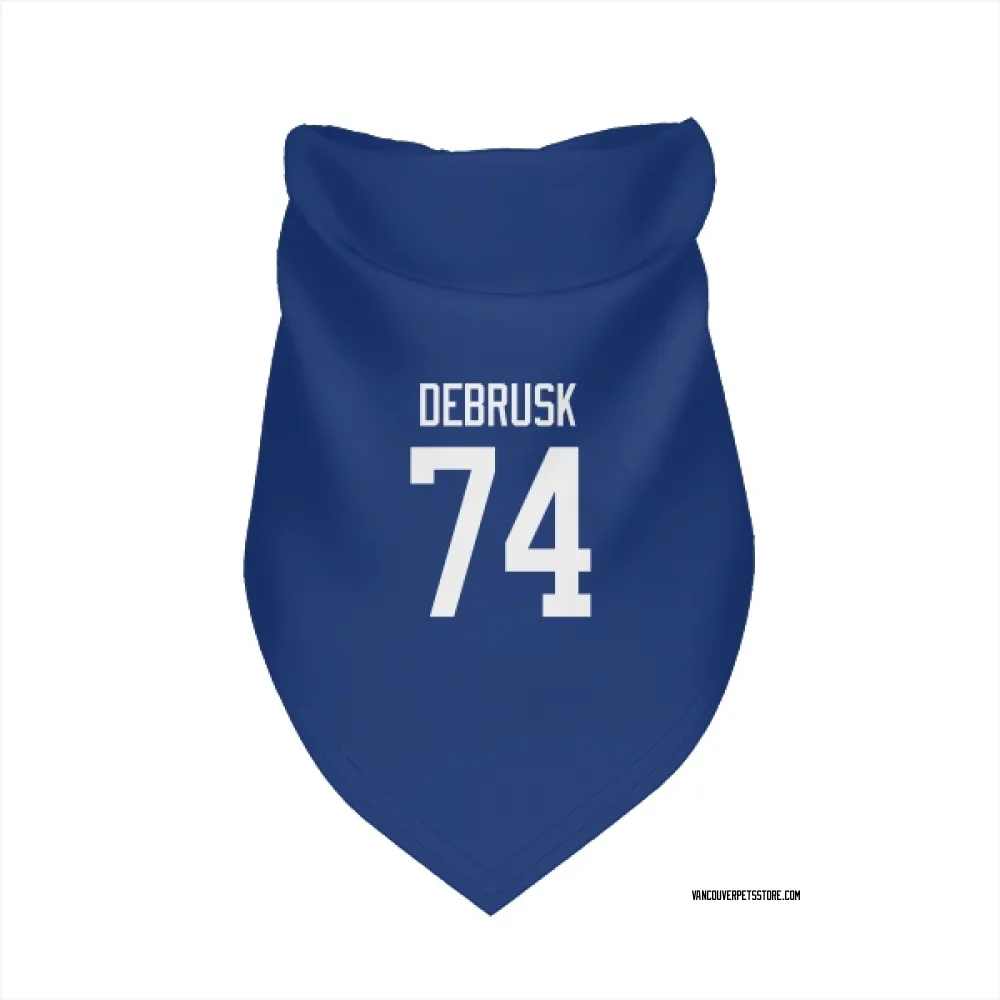 Vancouver Canucks Jake DeBrusk Blue Pet Bandana for Dog & Cat