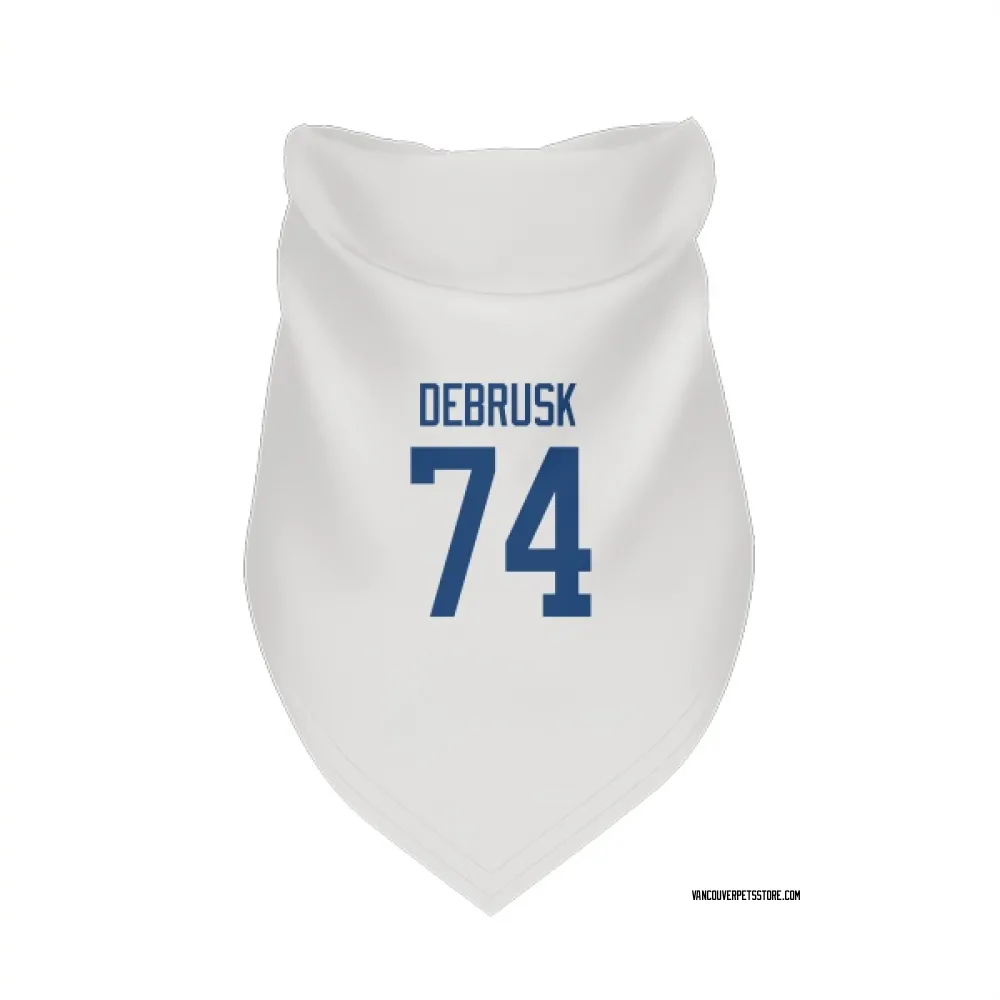 Vancouver Canucks Jake DeBrusk White Pet Bandana for Dog & Cat