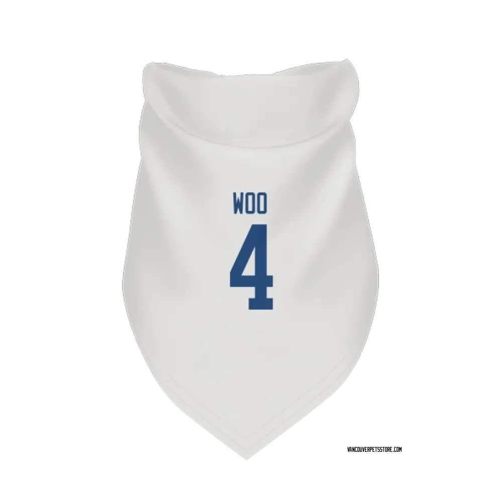 Vancouver Canucks Jett Woo White Pet Bandana for Dog & Cat