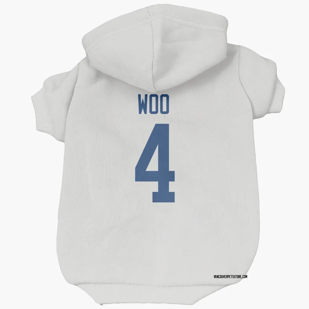 Vancouver Canucks Jett Woo White Pet Hoodie for Dog & Cat