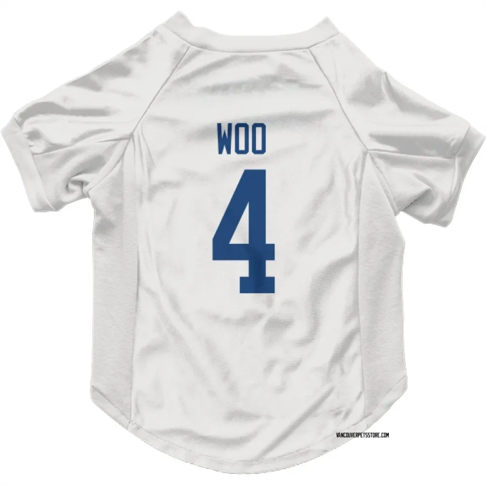 Vancouver Canucks Jett Woo White Pet Jersey for Dog & Cat