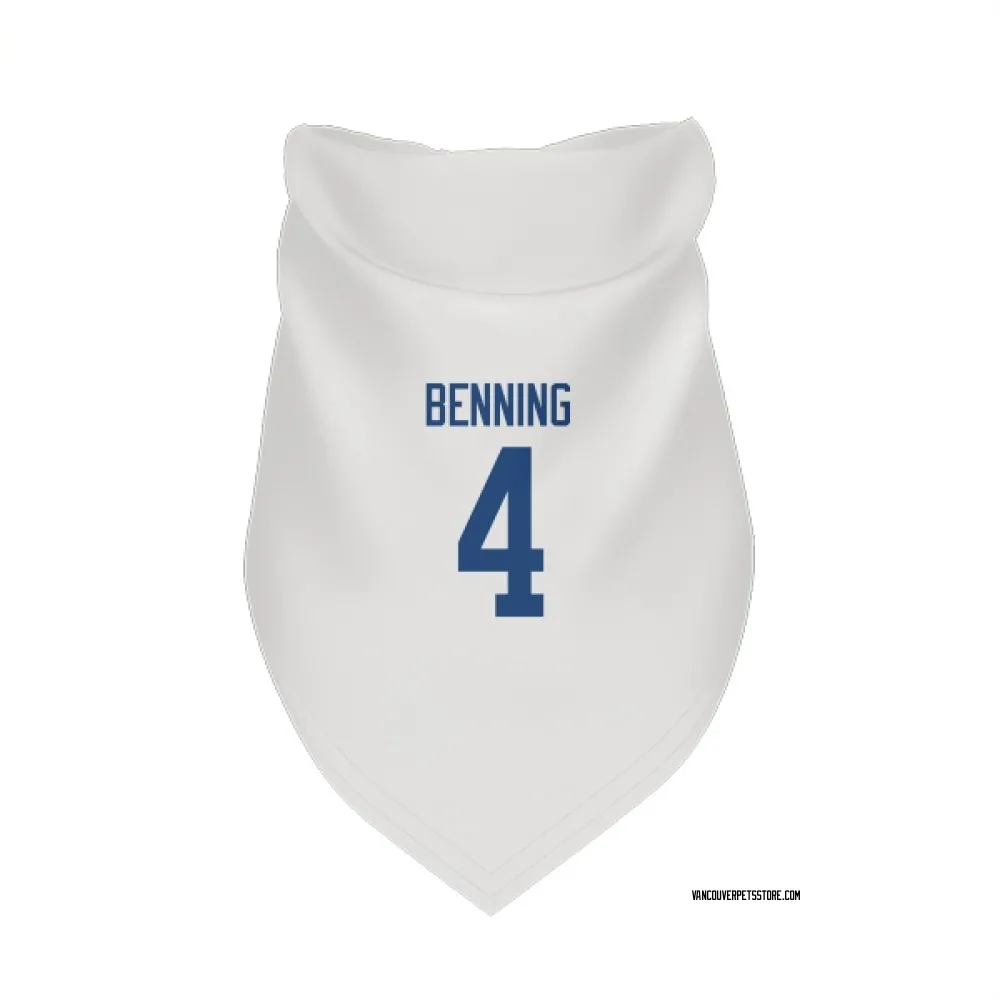 Vancouver Canucks Jim Benning White Pet Bandana for Dog & Cat