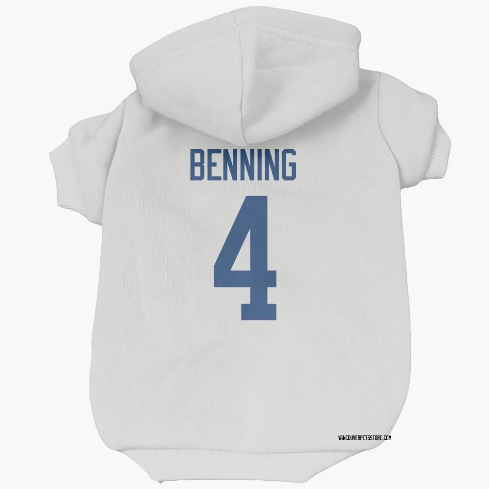 Vancouver Canucks Jim Benning White Pet Hoodie for Dog & Cat