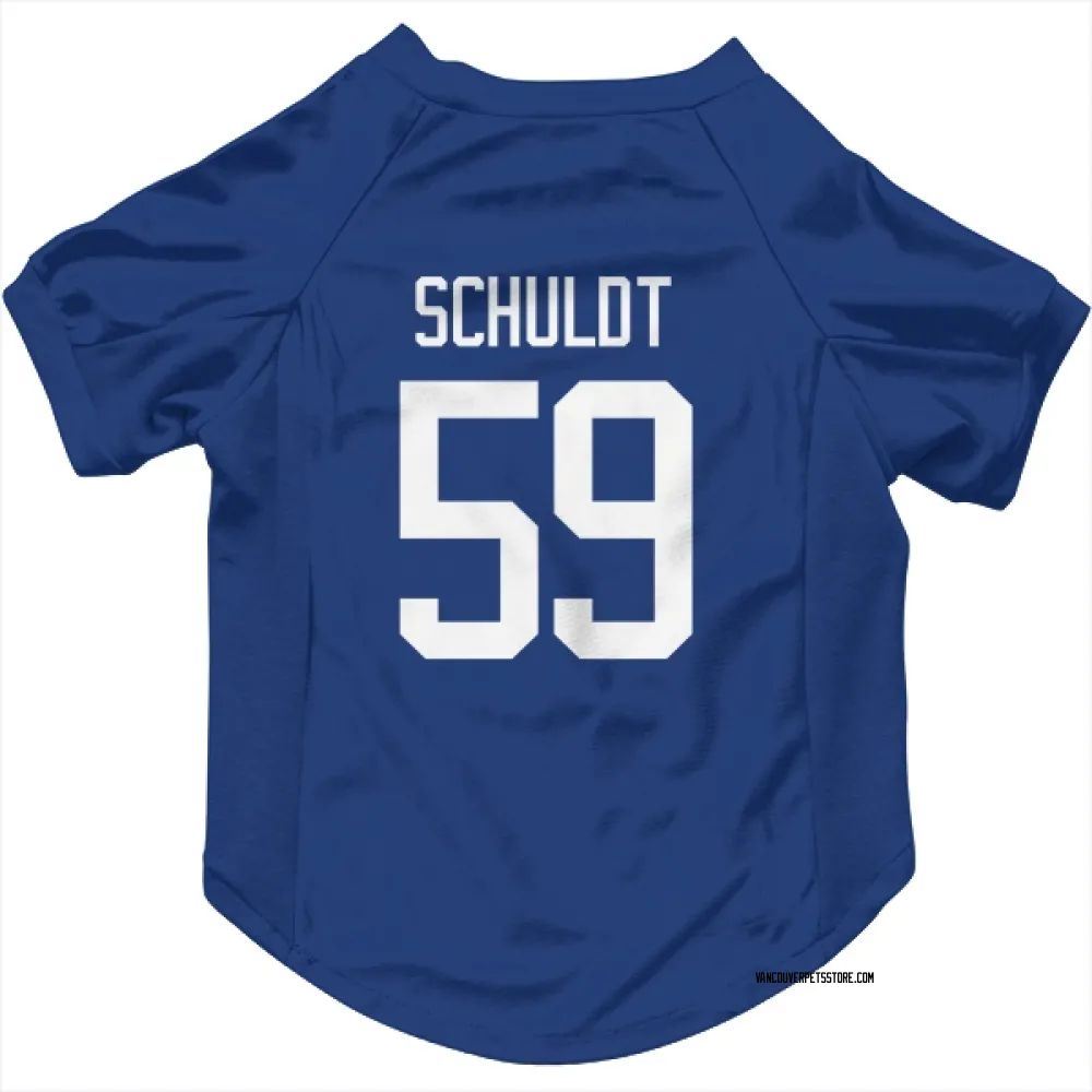Vancouver Canucks Jimmy Schuldt Blue Pet Jersey for Dog & Cat