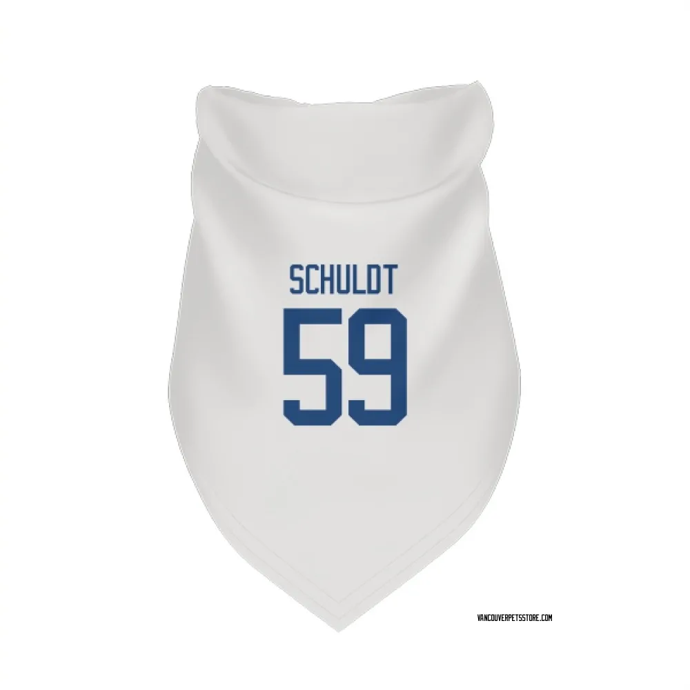 Vancouver Canucks Jimmy Schuldt White Pet Bandana for Dog & Cat