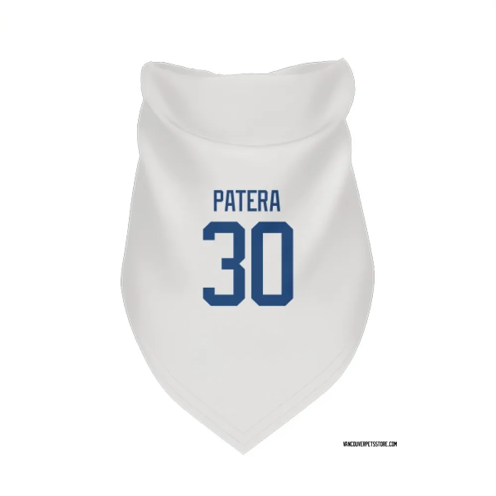 Vancouver Canucks Jiri Patera White Pet Bandana for Dog & Cat