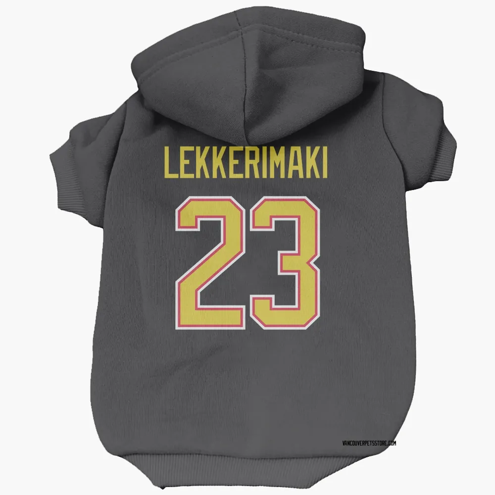 Vancouver Canucks Jonathan Lekkerimaki Black Pet Hoodie for Dog & Cat