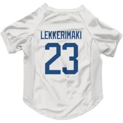 Vancouver Canucks Jonathan Lekkerimaki White Pet Jersey for Dog & Cat