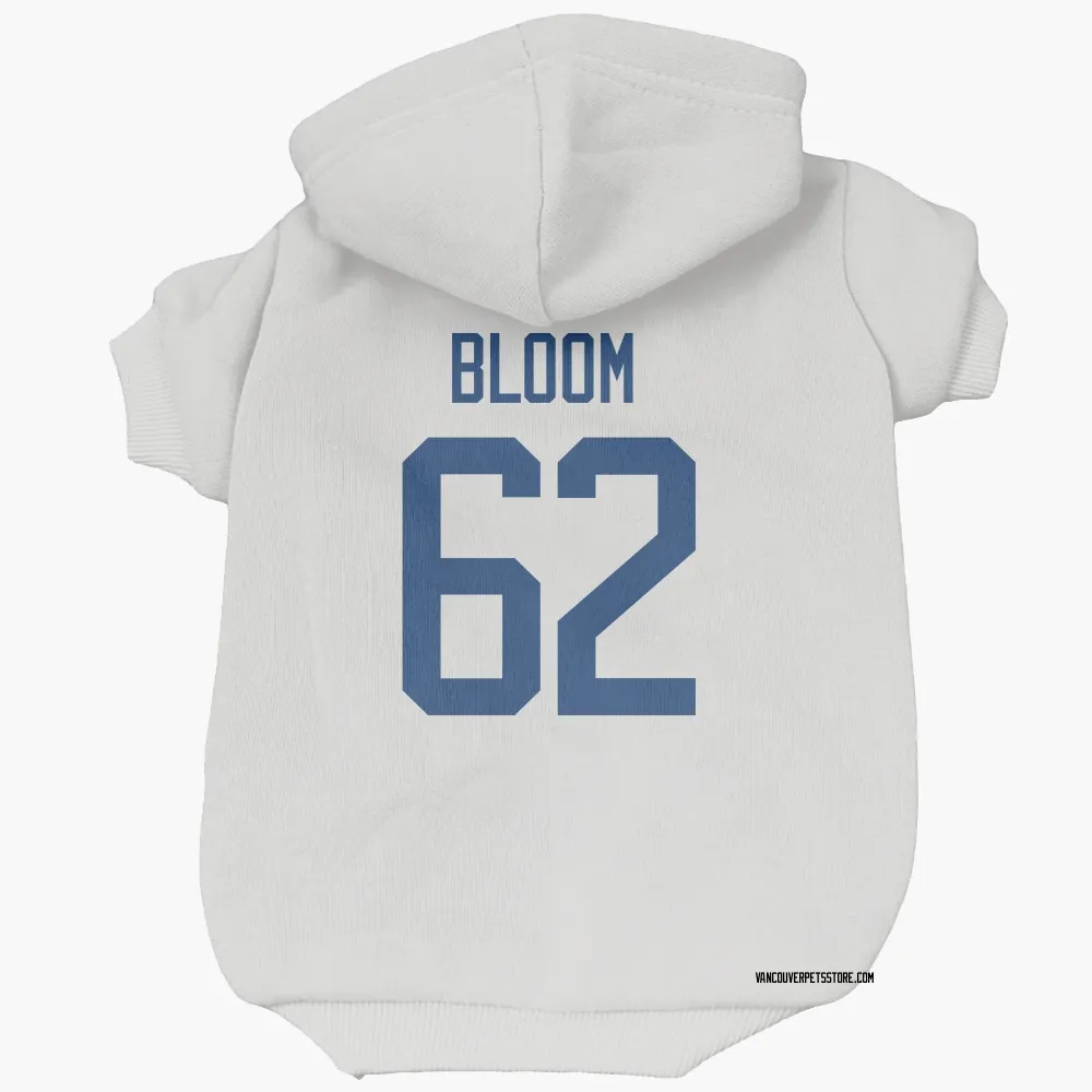Vancouver Canucks Josh Bloom White Pet Hoodie for Dog & Cat