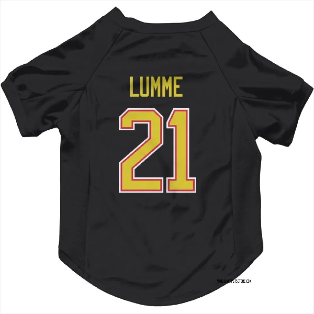 Vancouver Canucks Jyrki Lumme Black Pet Jersey for Dog & Cat