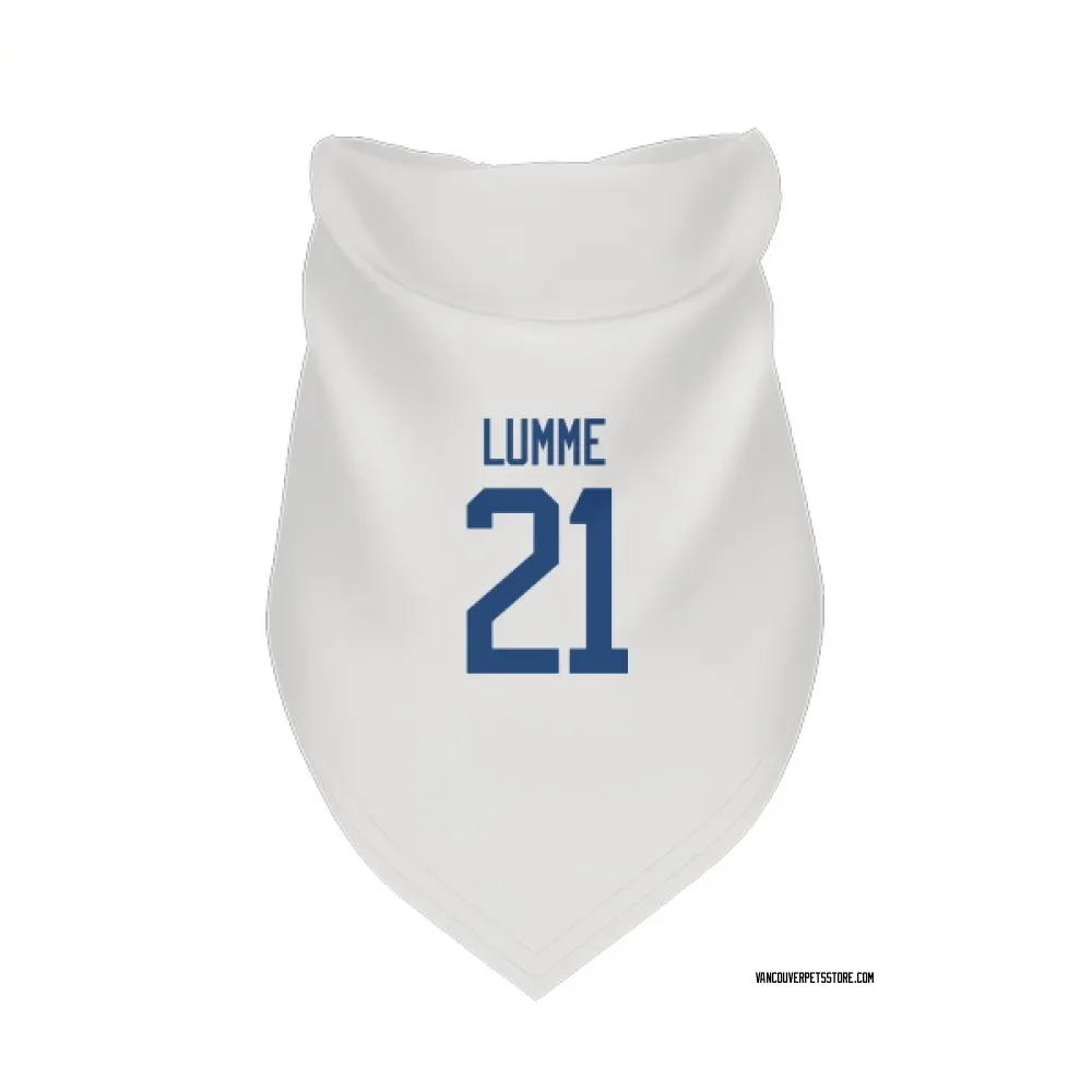 Vancouver Canucks Jyrki Lumme White Pet Bandana for Dog & Cat