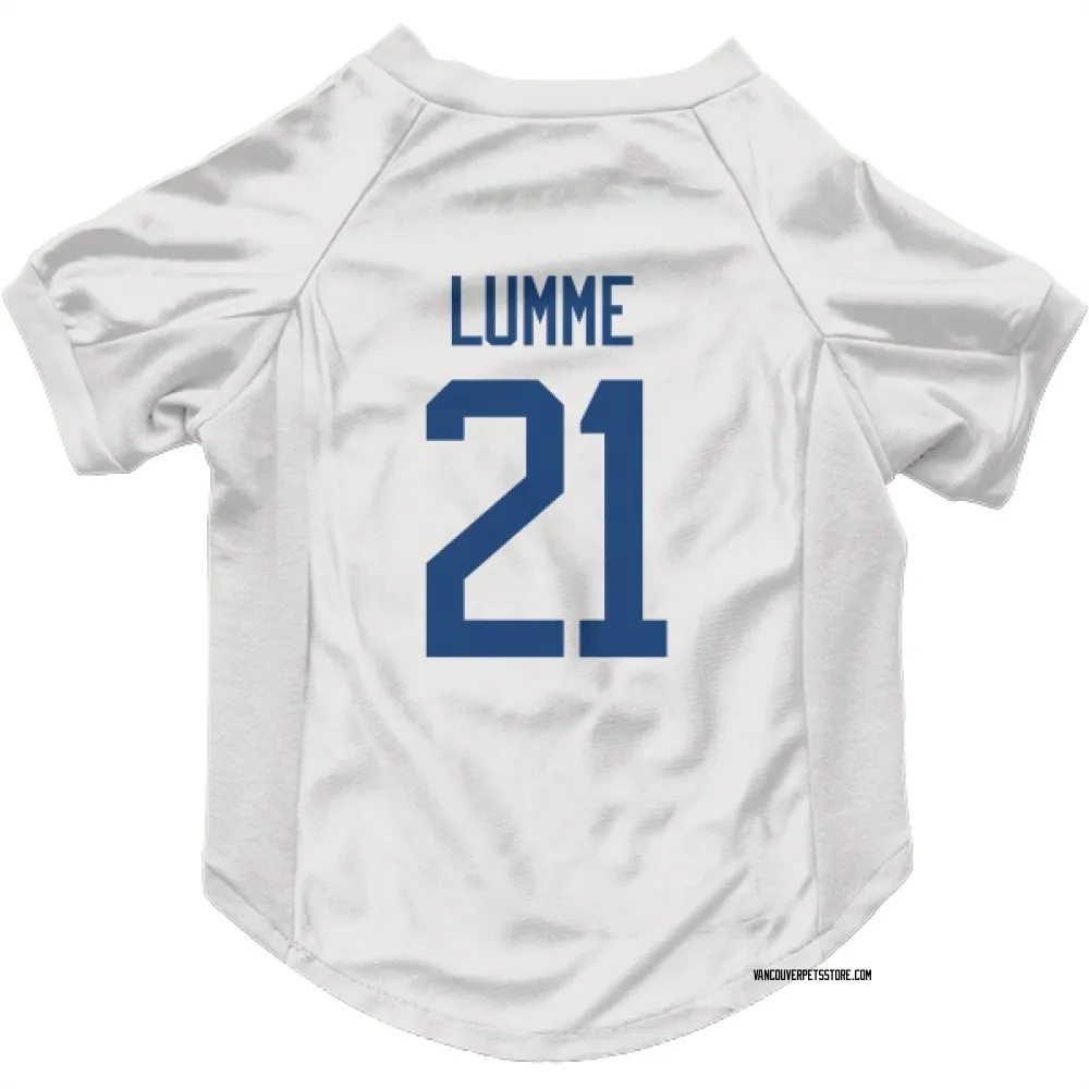 Vancouver Canucks Jyrki Lumme White Pet Jersey for Dog & Cat