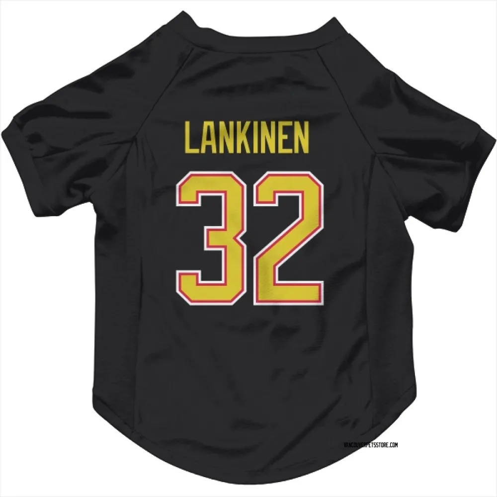 Vancouver Canucks Kevin Lankinen Black Pet Jersey for Dog & Cat