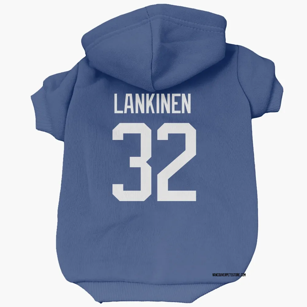 Vancouver Canucks Kevin Lankinen Blue Pet Hoodie for Dog & Cat