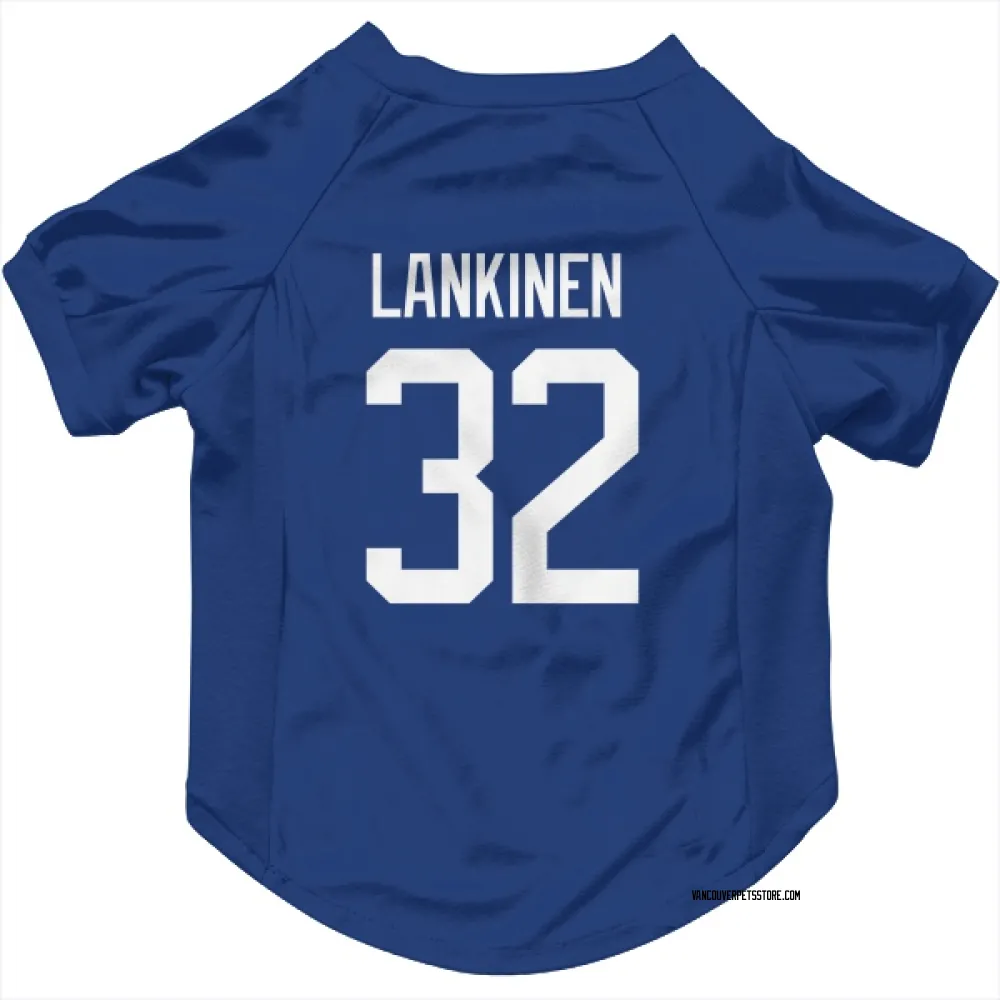 Vancouver Canucks Kevin Lankinen Blue Pet Jersey for Dog & Cat