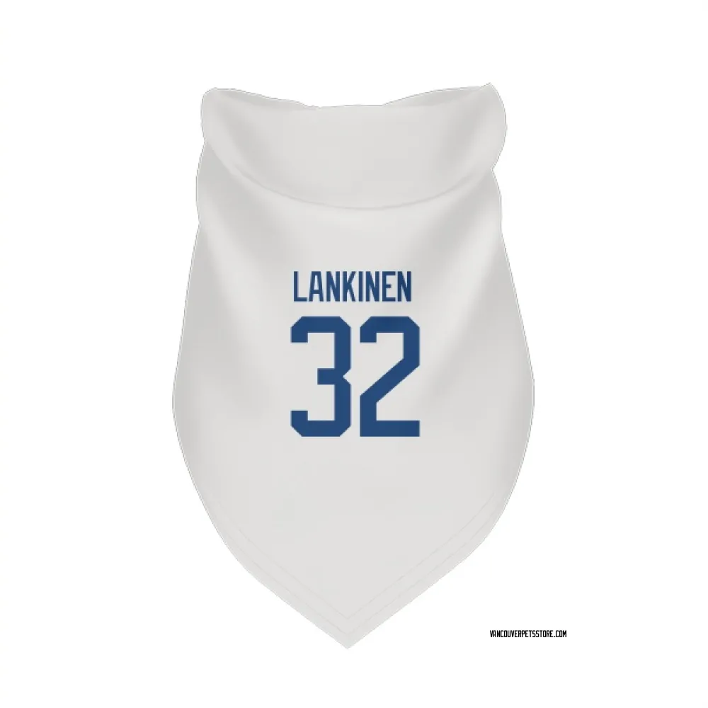 Vancouver Canucks Kevin Lankinen White Pet Bandana for Dog & Cat