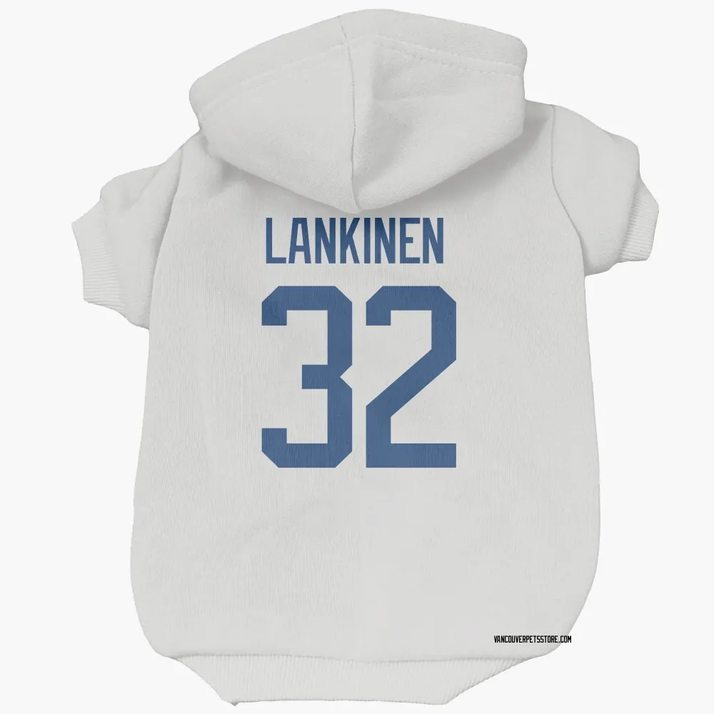 Vancouver Canucks Kevin Lankinen White Pet Hoodie for Dog & Cat
