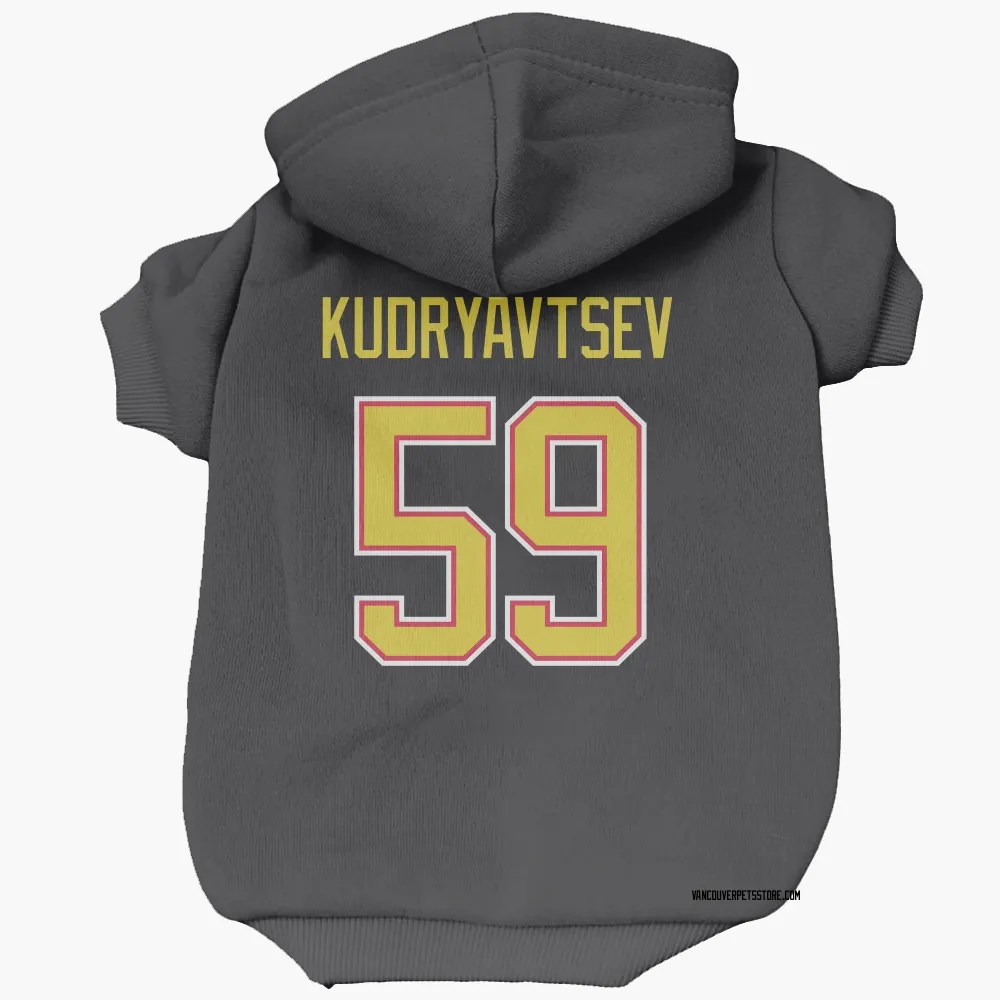 Vancouver Canucks Kirill Kudryavtsev Black Pet Hoodie for Dog & Cat