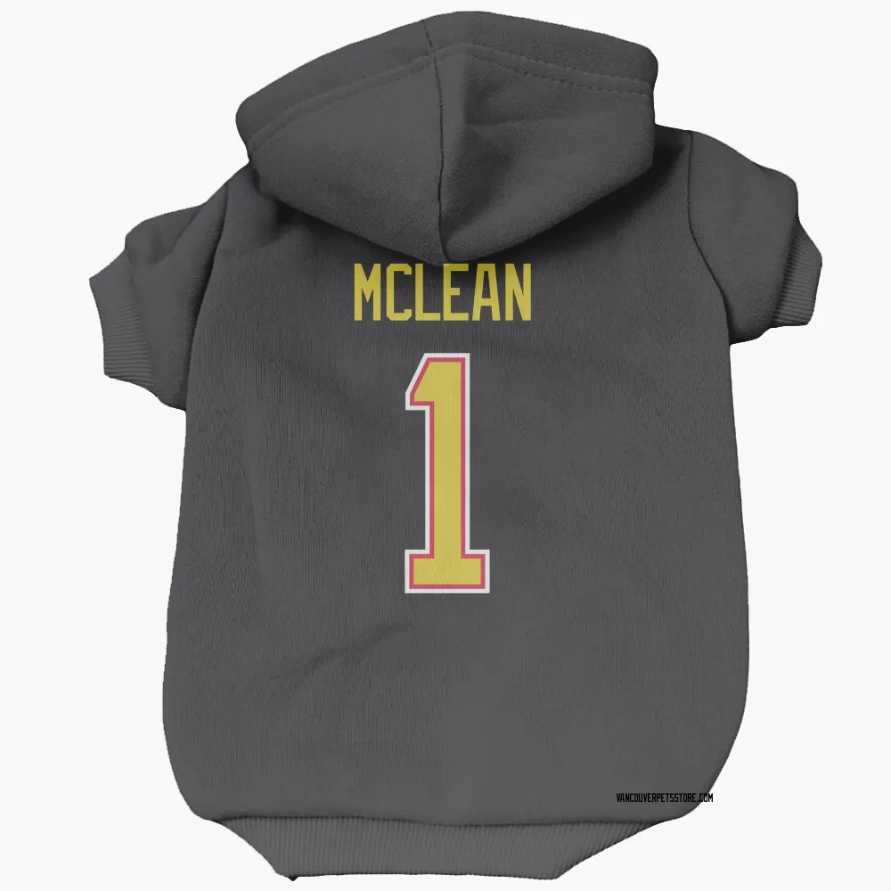 Vancouver Canucks Kirk Mclean Black Pet Hoodie for Dog & Cat