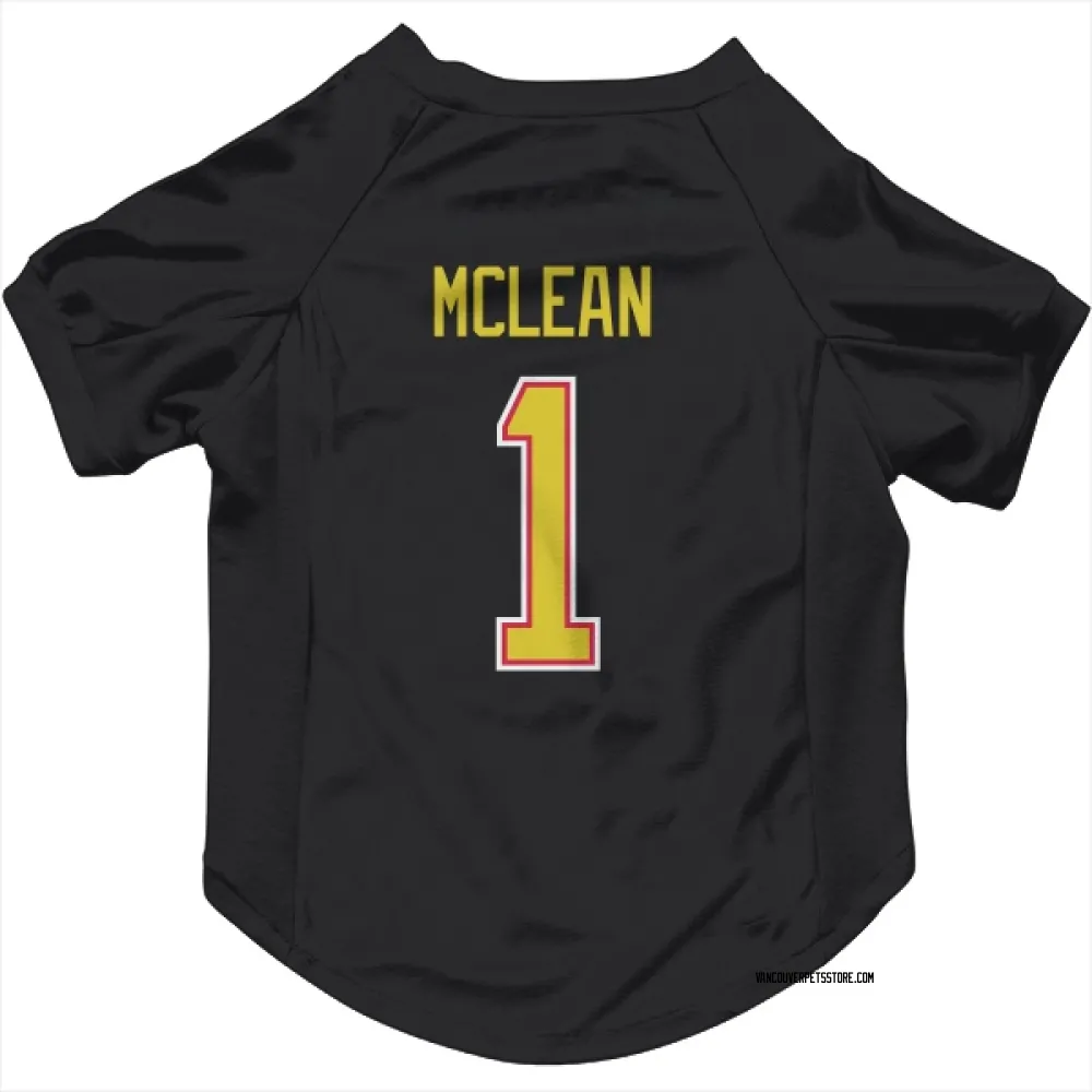 Vancouver Canucks Kirk Mclean Black Pet Jersey for Dog & Cat