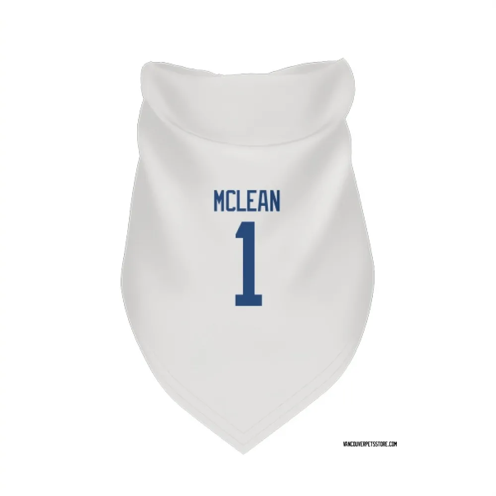 Vancouver Canucks Kirk Mclean White Pet Bandana for Dog & Cat