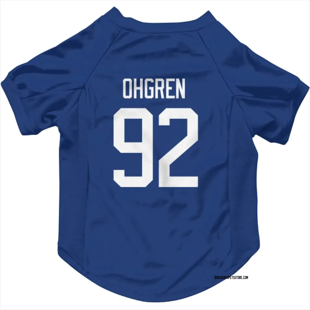 Vancouver Canucks Liam Ohgren Blue Pet Jersey for Dog & Cat