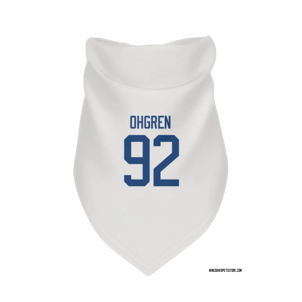 Vancouver Canucks Liam Ohgren White Pet Bandana for Dog & Cat