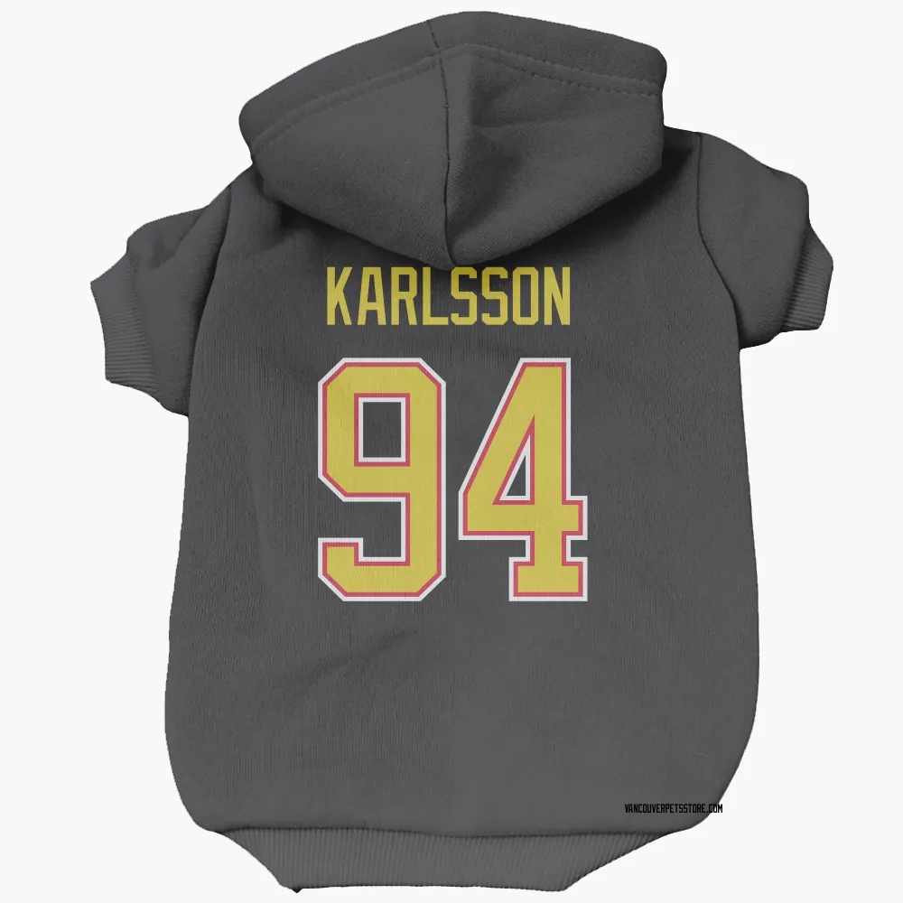 Vancouver Canucks Linus Karlsson Black Pet Hoodie for Dog & Cat