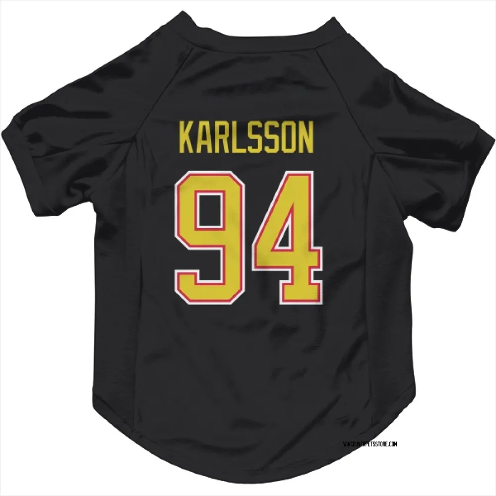 Vancouver Canucks Linus Karlsson Black Pet Jersey for Dog & Cat