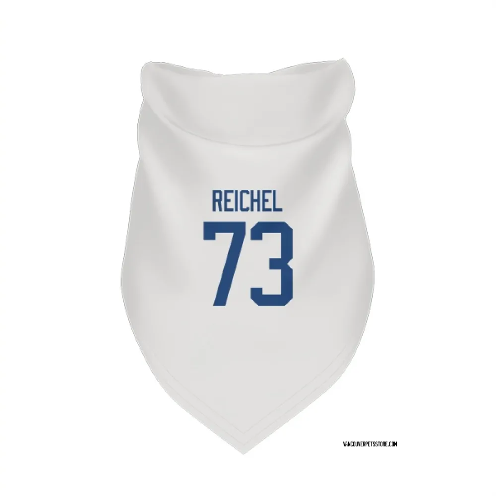Vancouver Canucks Lukas Reichel White Pet Bandana for Dog & Cat