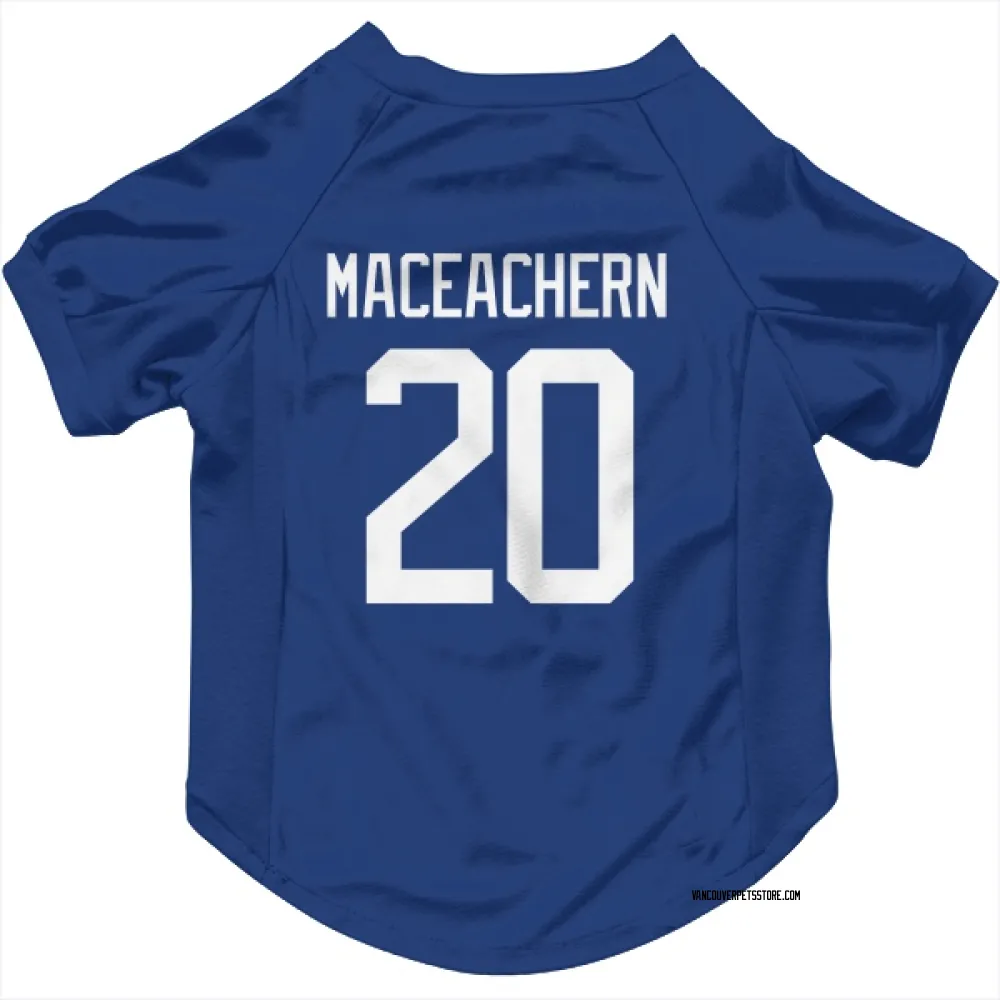 Vancouver Canucks Mackenzie MacEachern Blue Pet Jersey for Dog & Cat