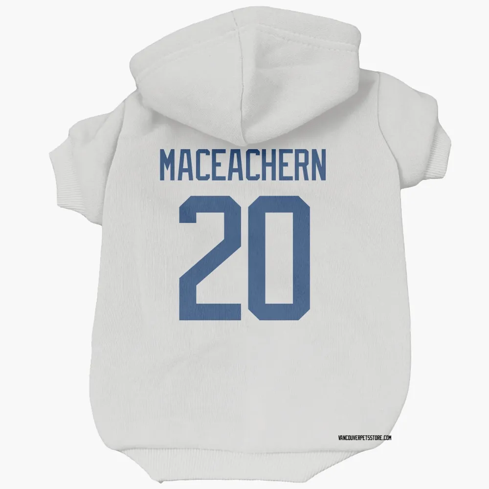 Vancouver Canucks Mackenzie MacEachern White Pet Hoodie for Dog & Cat