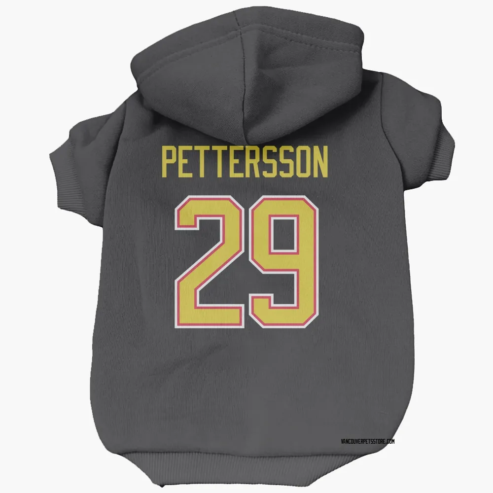 Vancouver Canucks Marcus Pettersson Black Pet Hoodie for Dog & Cat