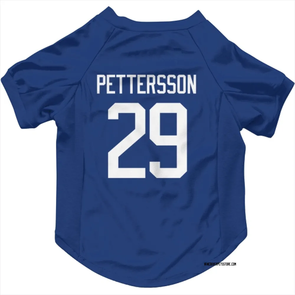 Vancouver Canucks Marcus Pettersson Blue Pet Jersey for Dog & Cat