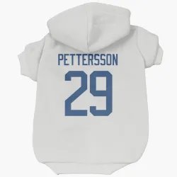 Vancouver Canucks Marcus Pettersson White Pet Hoodie for Dog & Cat