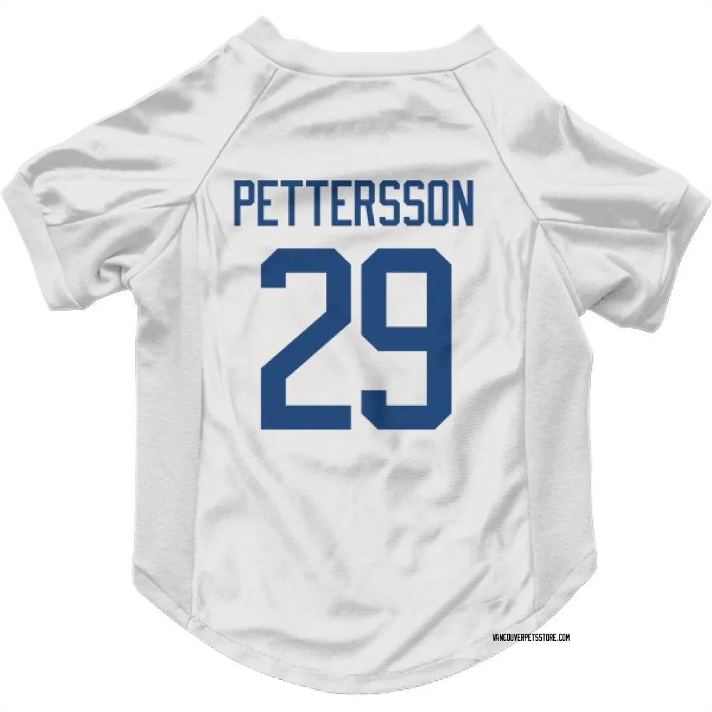 Vancouver Canucks Marcus Pettersson White Pet Jersey for Dog & Cat