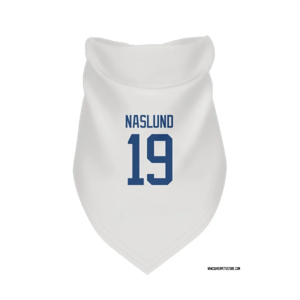 Vancouver Canucks Markus Naslund White Pet Bandana for Dog & Cat