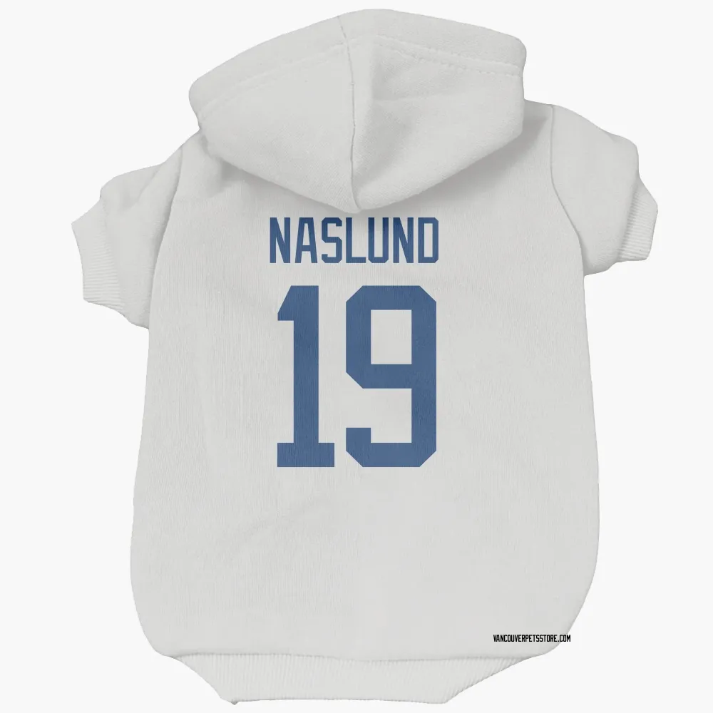 Vancouver Canucks Markus Naslund White Pet Hoodie for Dog & Cat