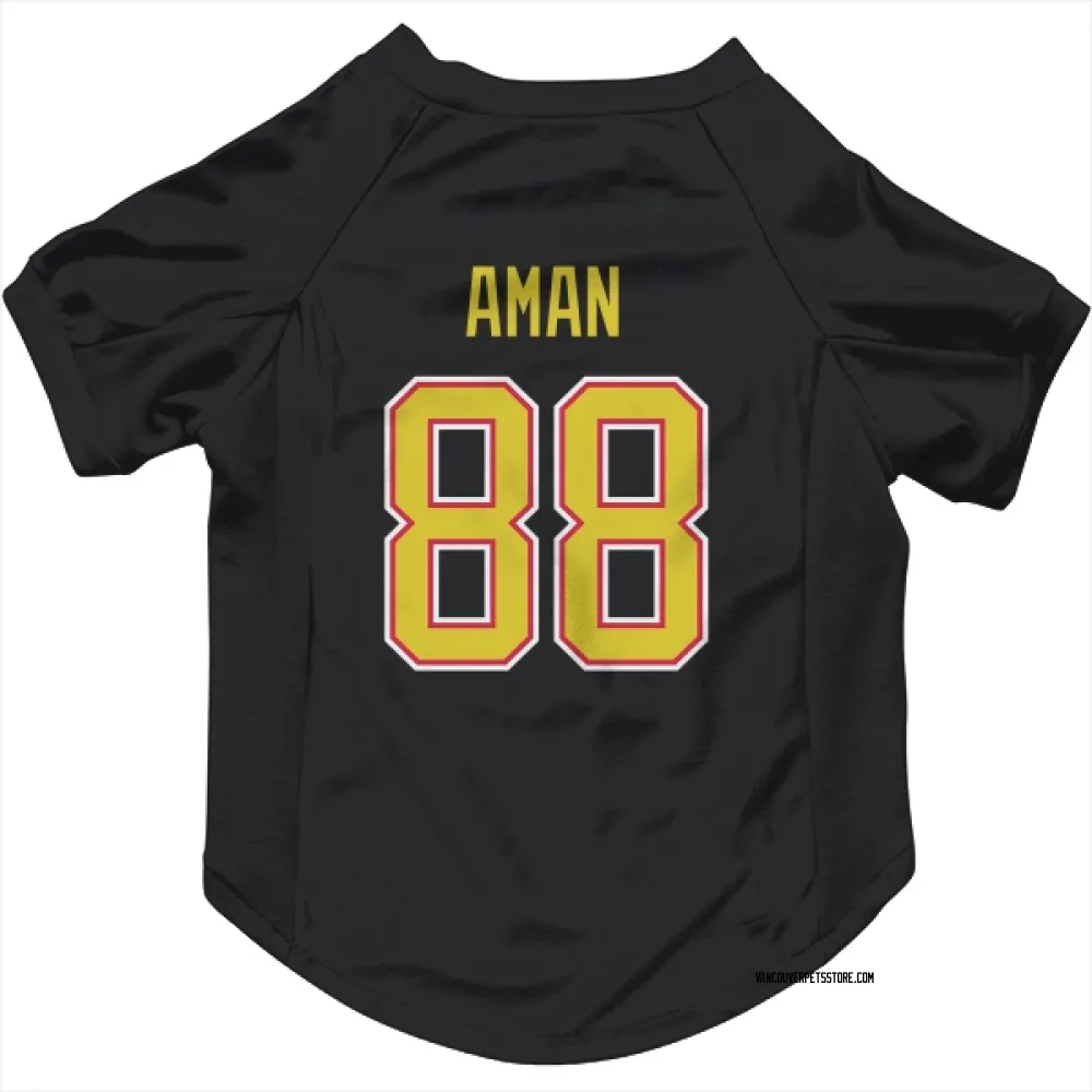 Vancouver Canucks Nils Aman Black Pet Jersey for Dog & Cat
