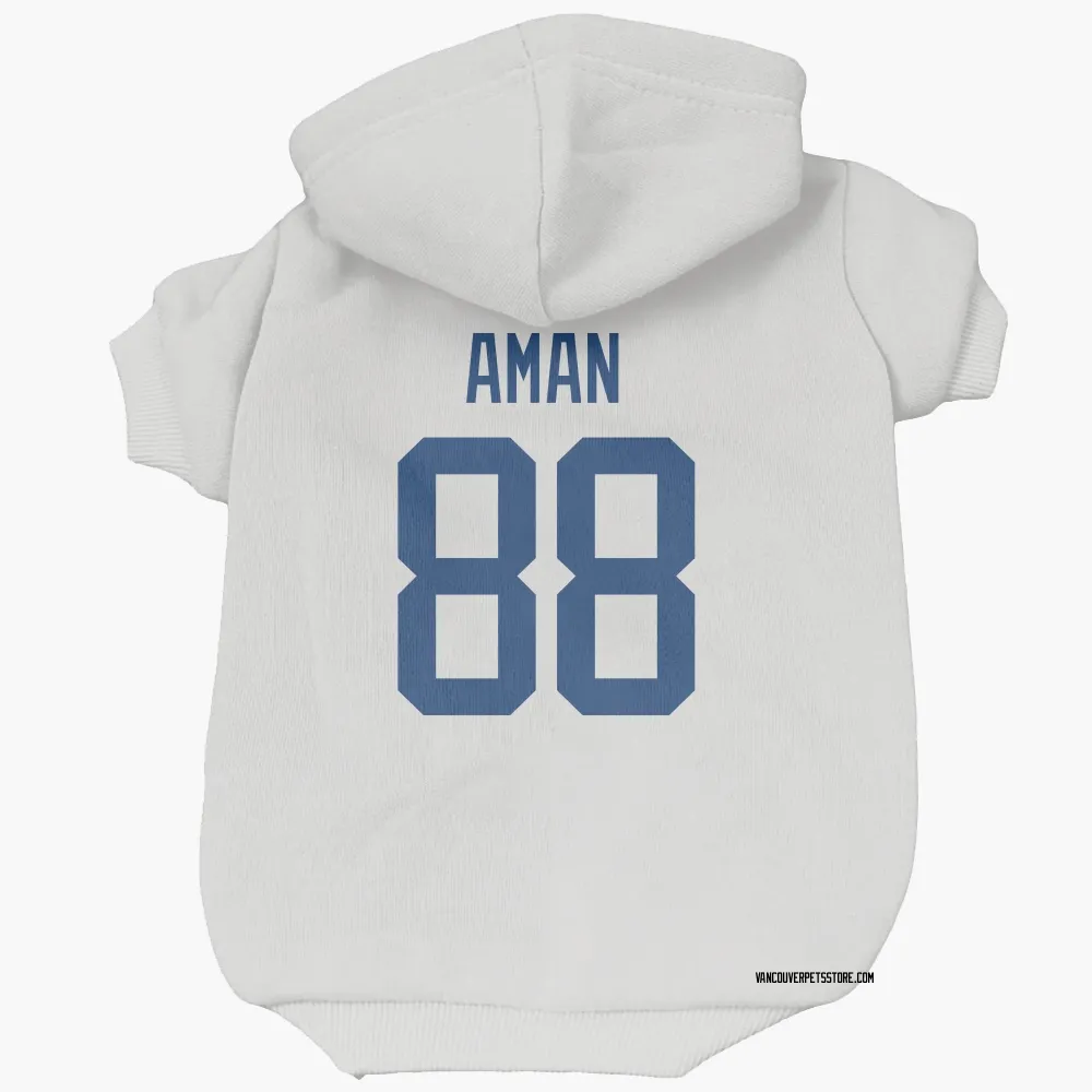 Vancouver Canucks Nils Aman White Pet Hoodie for Dog & Cat