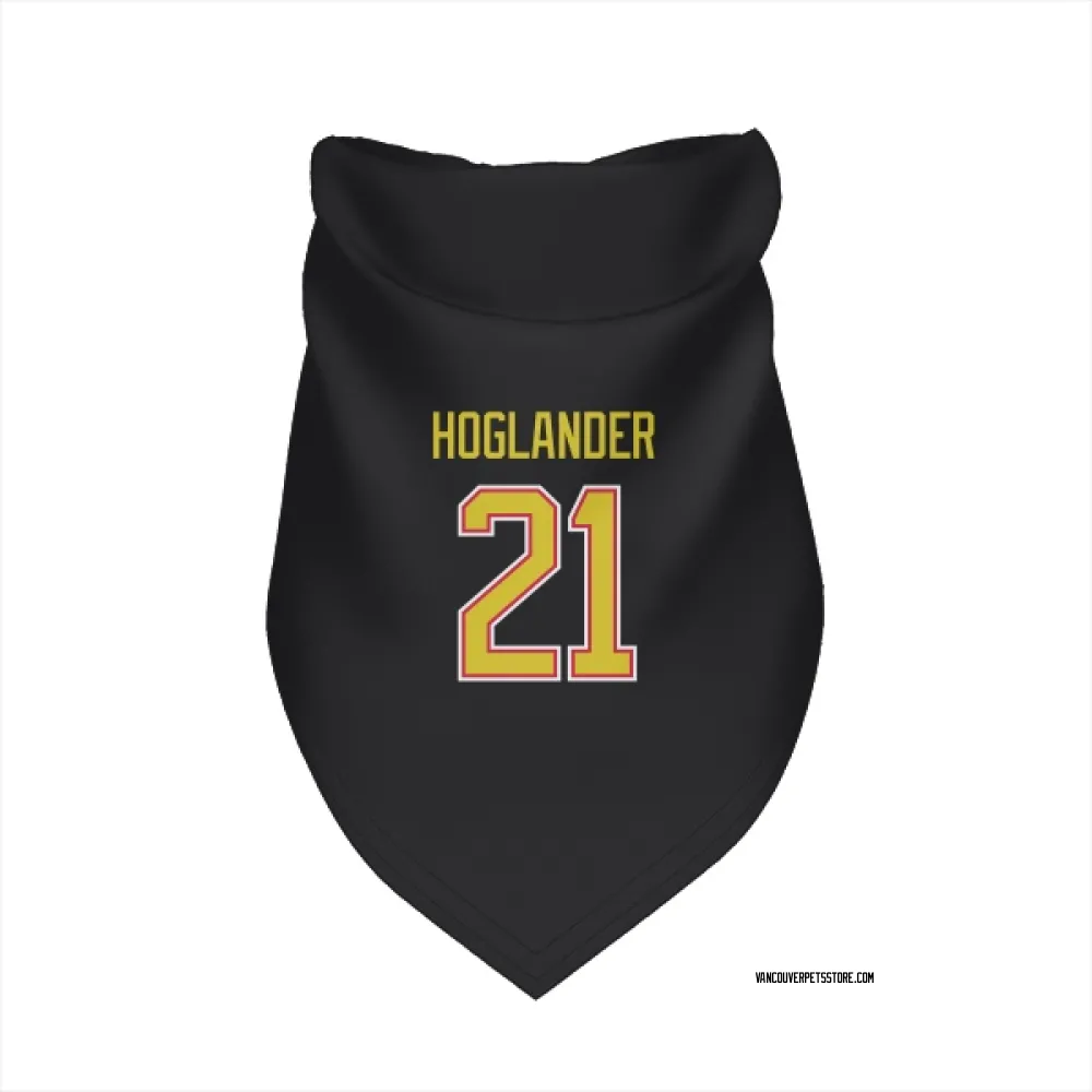 Vancouver Canucks Nils Hoglander Black Pet Bandana for Dog & Cat