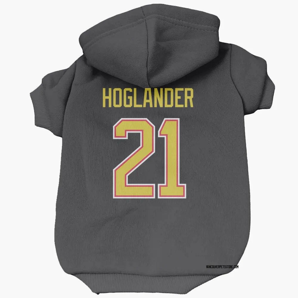 Vancouver Canucks Nils Hoglander Black Pet Hoodie for Dog & Cat