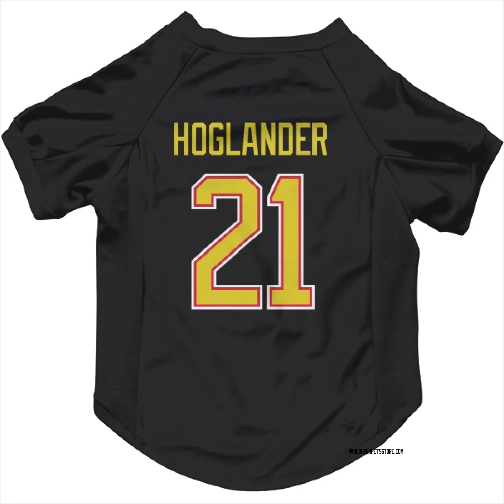 Vancouver Canucks Nils Hoglander Black Pet Jersey for Dog & Cat